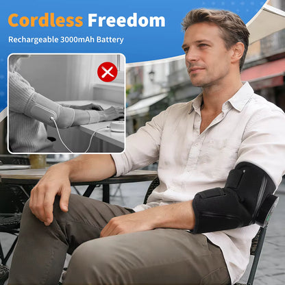 Electric Cordless Thermal Elbow & Joint Massager with Vibration Heat Therapy