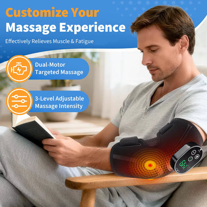 Electric Cordless Thermal Elbow & Joint Massager with Vibration Heat Therapy