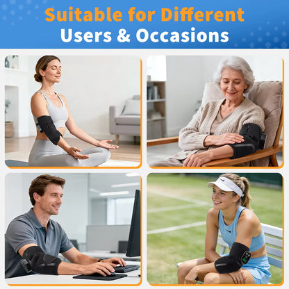 Electric Cordless Thermal Elbow & Joint Massager with Vibration Heat Therapy