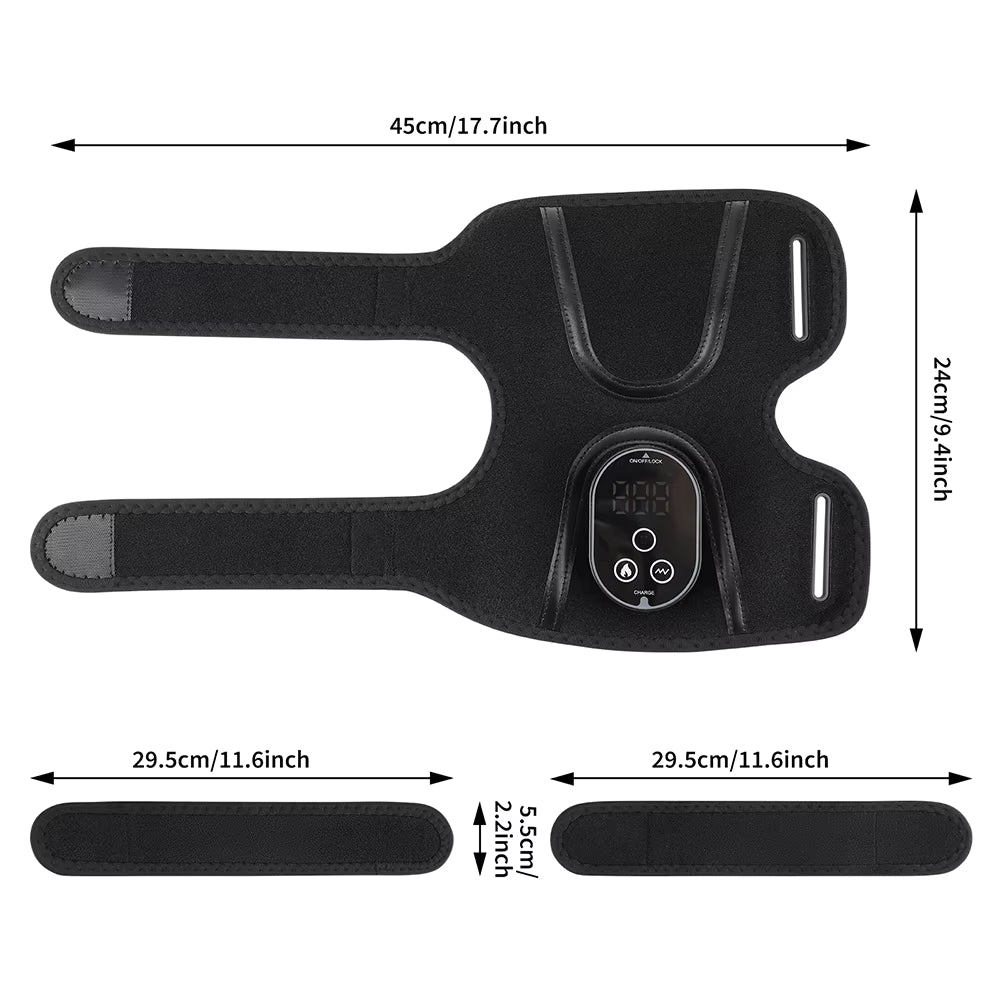 Electric Cordless Thermal Elbow & Joint Massager with Vibration Heat Therapy