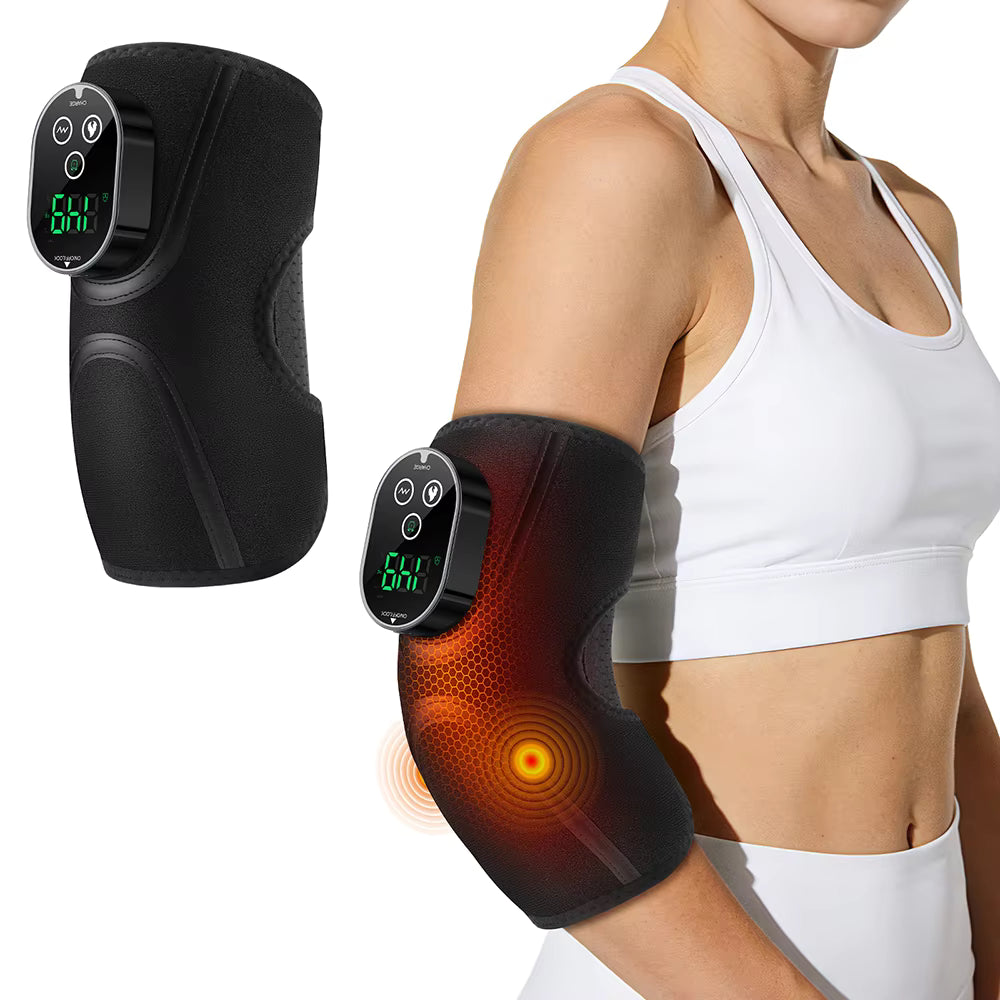 Electric Cordless Thermal Elbow & Joint Massager with Vibration Heat Therapy